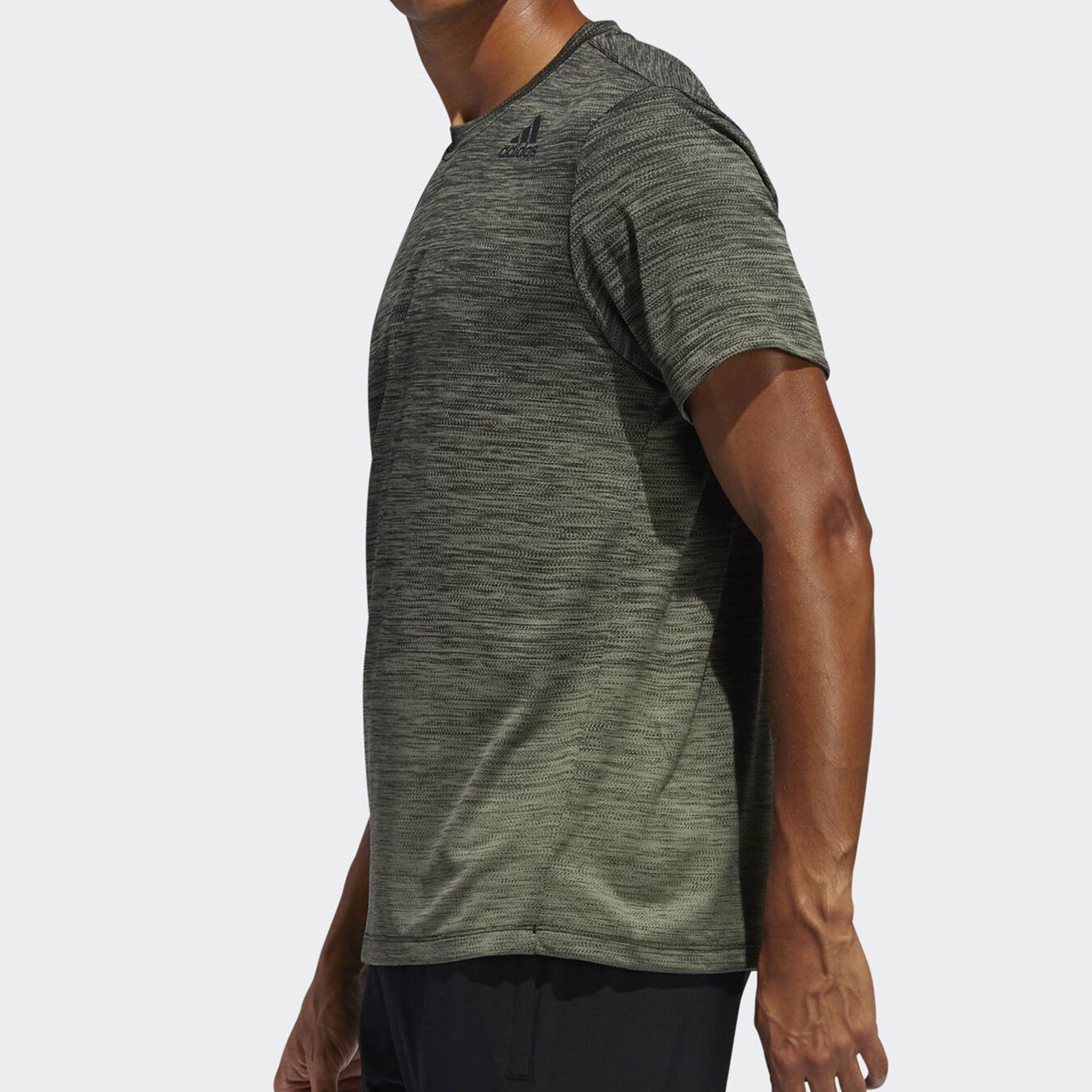 adidas Gradient Tee Training Sports Short Sleeve Olive Green FL4398