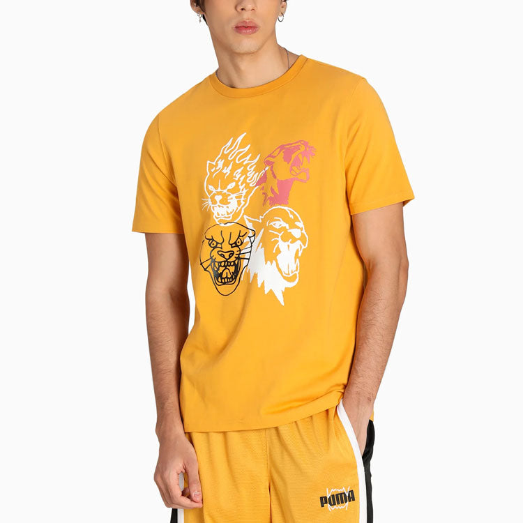 PUMA 4th Quarter Short Sleeve T-Shirt 'Yellow' 532361-06