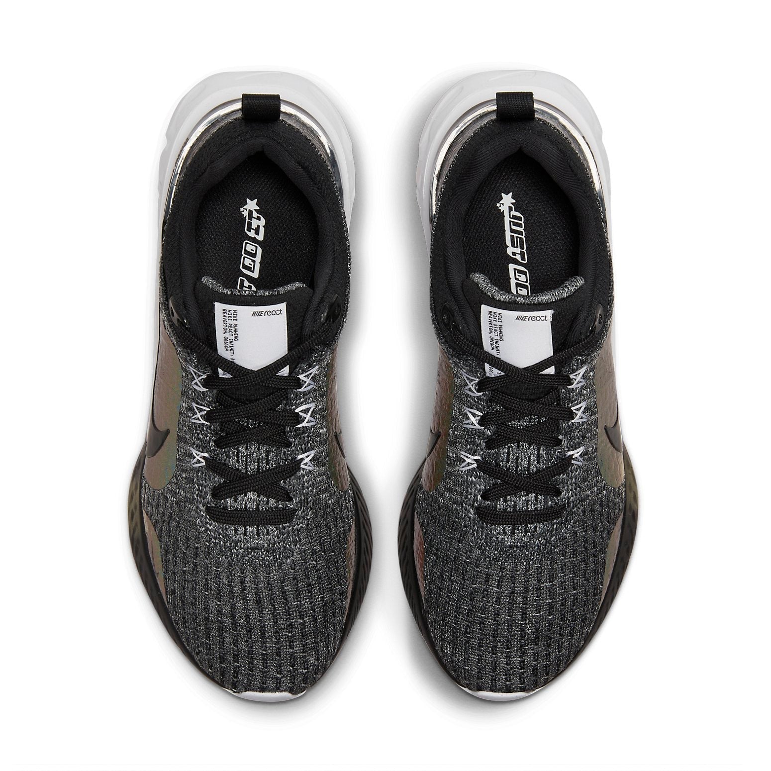 (WMNS) Nike React Infinity Run Flyknit 3 Premium 'Black Zebra Iridescent' DZ3027-001