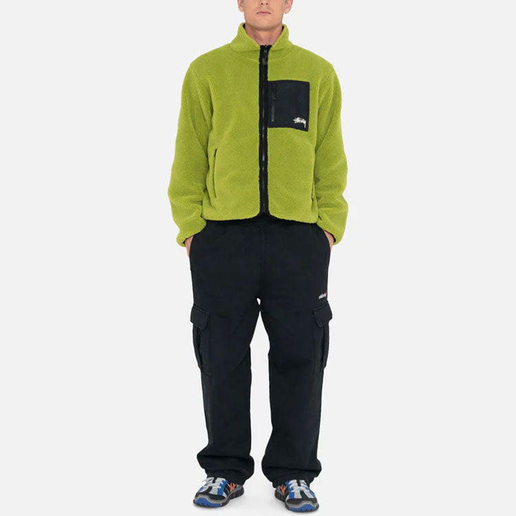 Stussy Reversible Sherpa Jacket 'Green Black' 118520