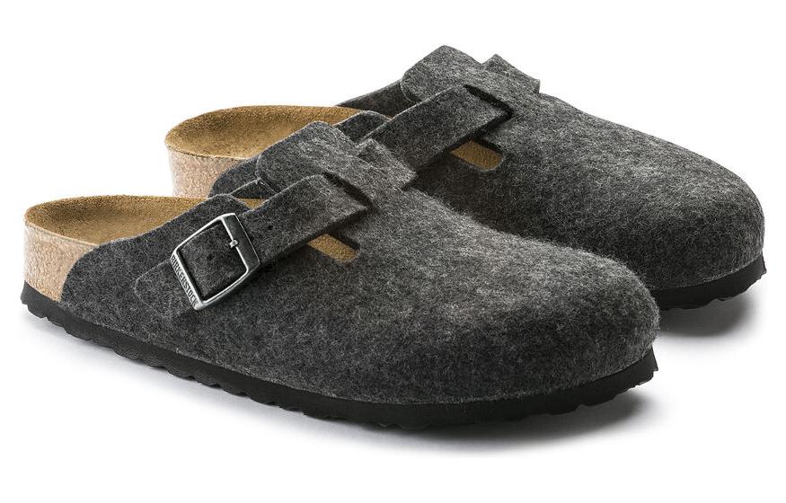 Birkenstock Boston Narrow 'Wool Felt Anthracite' 0160373