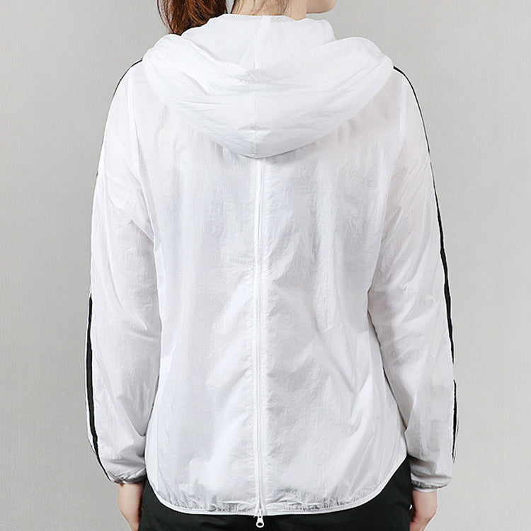 (WMNS) adidas Hooded Windbreaker Jacket White EH3908