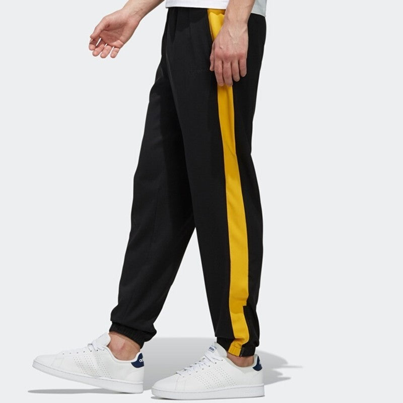 adidas neo Contrasting Colors Loose Casual Bundle Feet Sports Long Pants Black FK9927