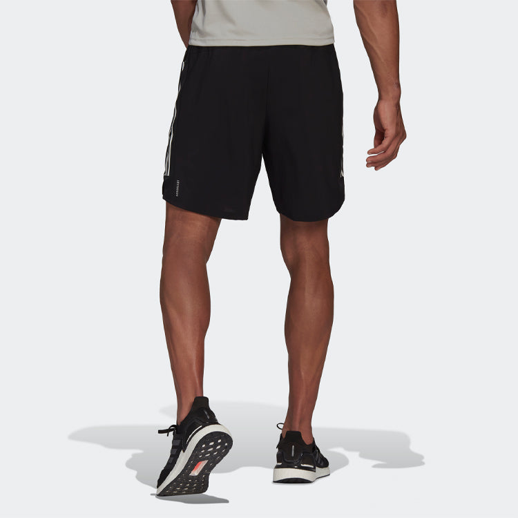 adidas Reflective Logo Stripe Loose Sports Shorts Black GQ9352