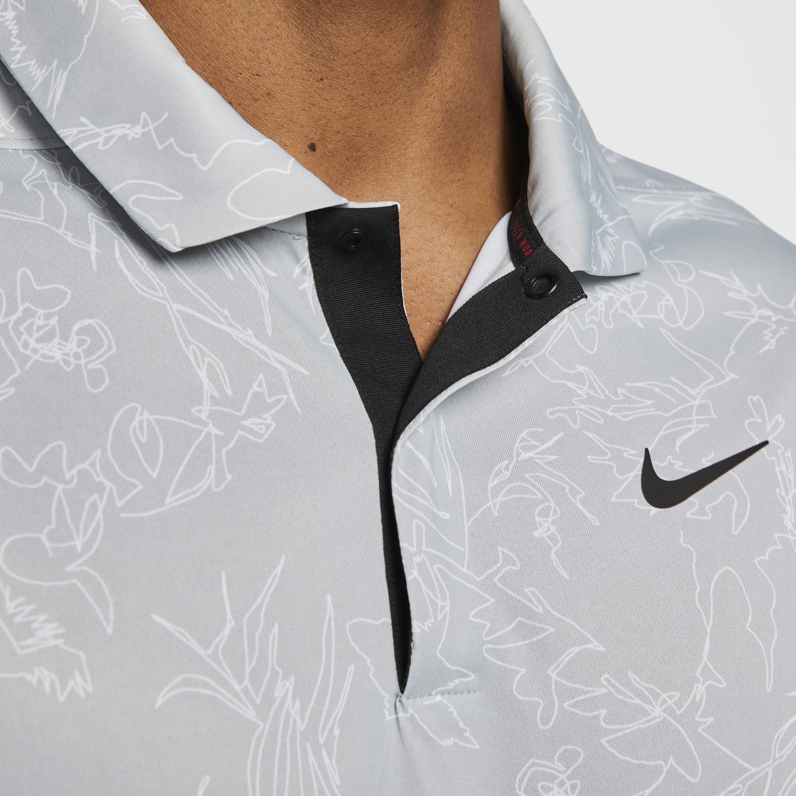 Nike Tiger Woods Dri-FIT ADV Contour Print Polo Shirt 'Grey' DX6092-077