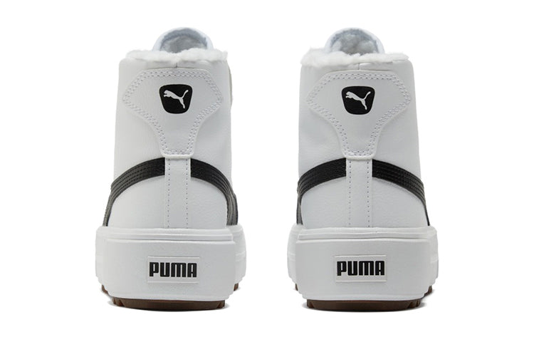 (WMNS) PUMA Kaia Mid 'Fur - White Black' 385341-02