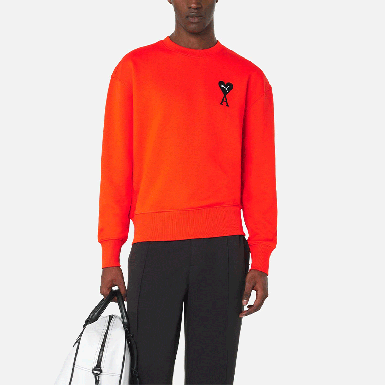 (WMNS) PUMA X AMI Sweatshirt 'Orange' 534111-95