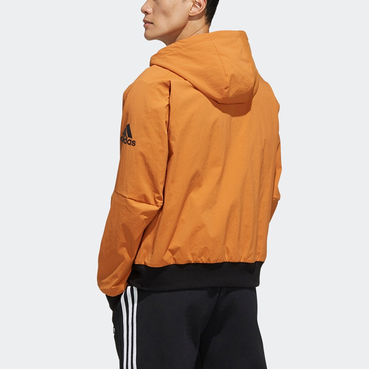 adidas Sports Stylish Hooded Jacket Khaki Brown FJ0261