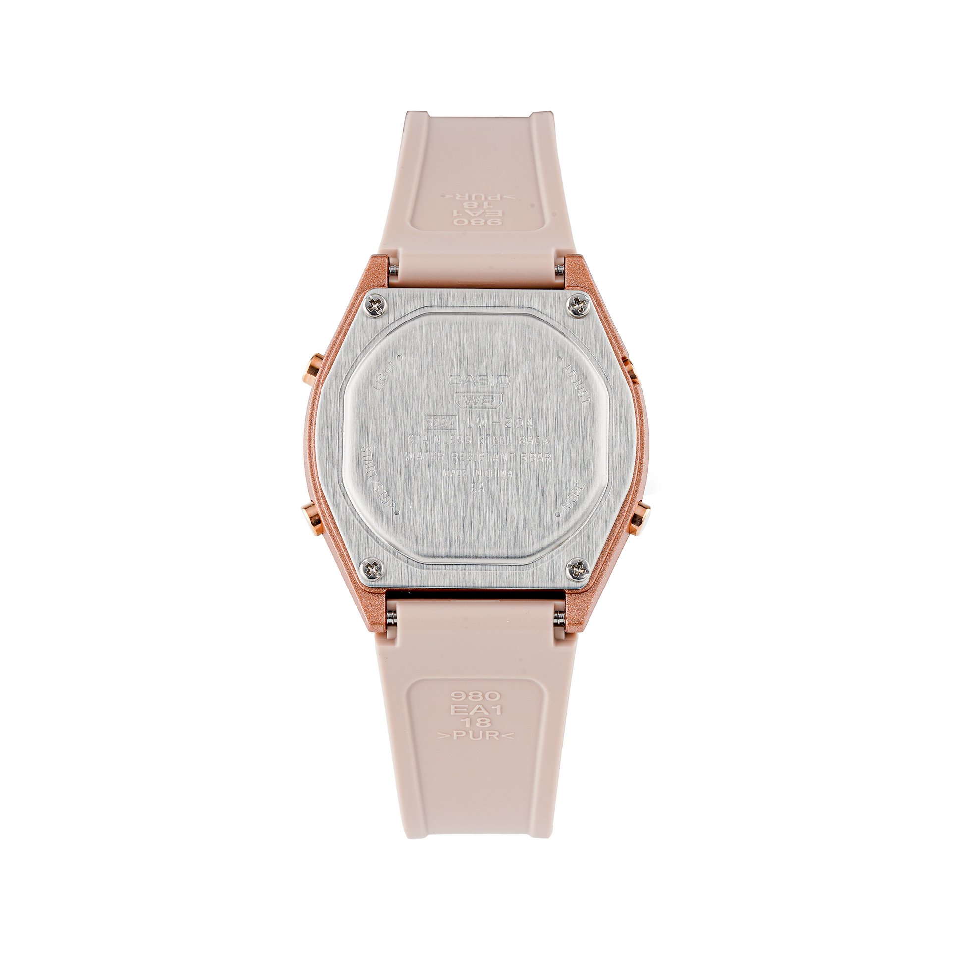 CASIO Waterproof Sports Rose Gold Digital LW-204-4ADF