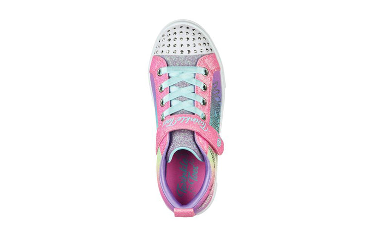 (GS) Skechers Twinkle Sparks 'Pink Blue White' 314797L-HPMT