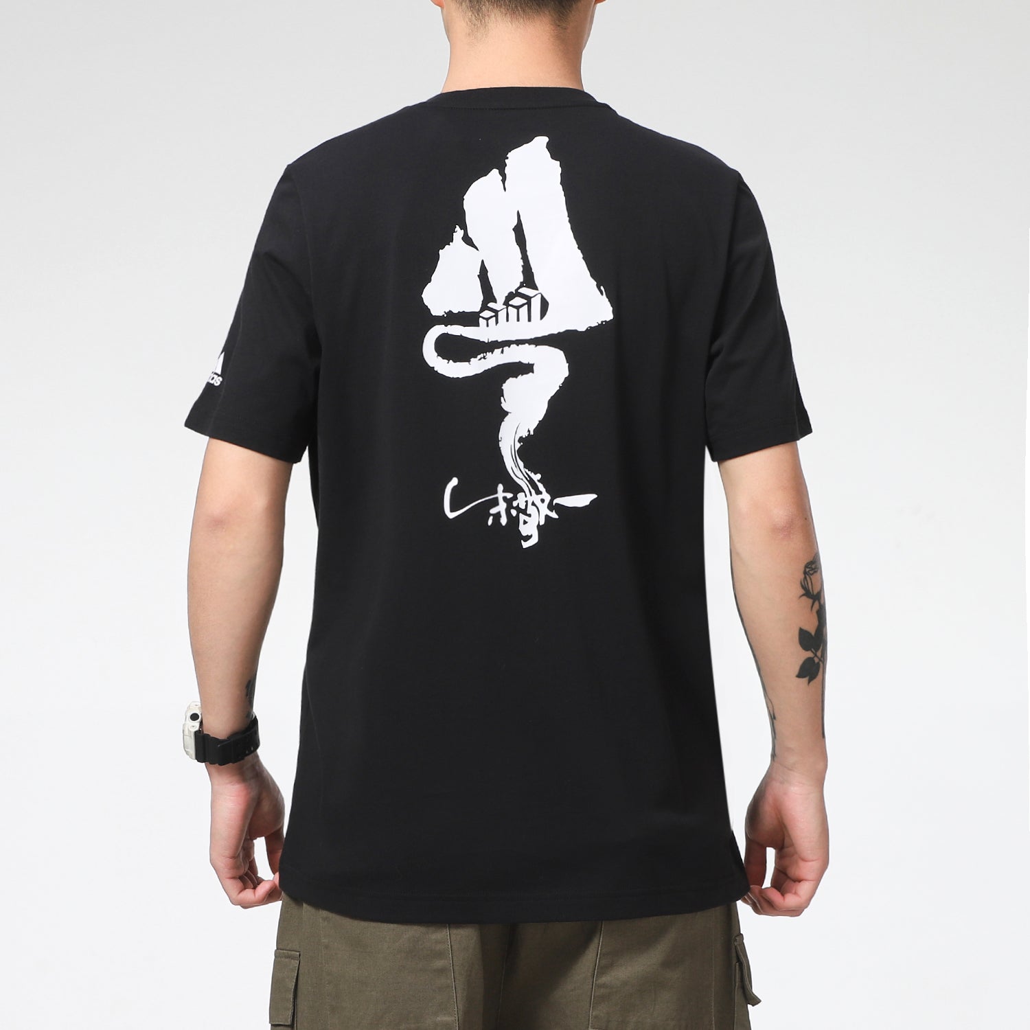 adidas MENS Endless Wave Chinese Style Crew-neck Short Sleeve Black GN7319