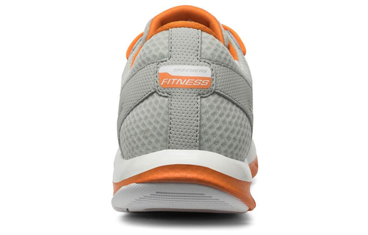 (WMNS) Skechers Liv Running Shoes Gray/Orange/White 12473-LGOR