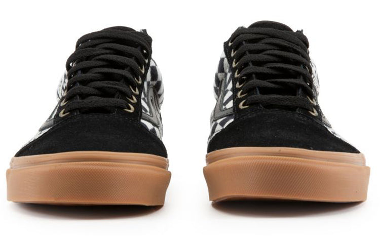 Vans Old Skool Casual Fashion Skate Shoes Full Print Black White VN0A4BV51UI