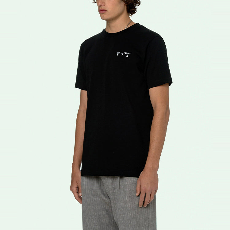 Off-White SS21 Round Neck Short Sleeve Black OMAA027R21JER0011001