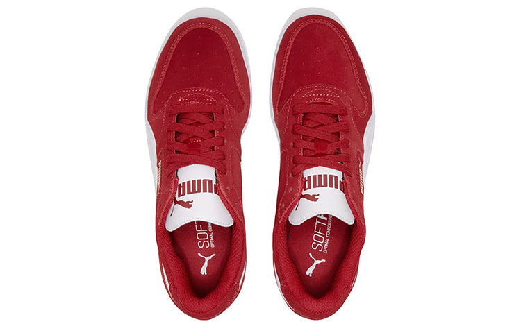PUMA Icra Trainer Sd White/Red Low Casual Board Shoes 356741-33