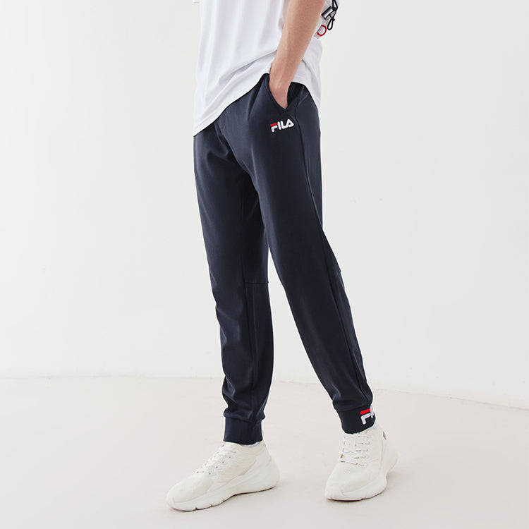 Men's FILA Logo Knit Sports Pants/Trousers/Joggers Navy Blue F51M128697FNV