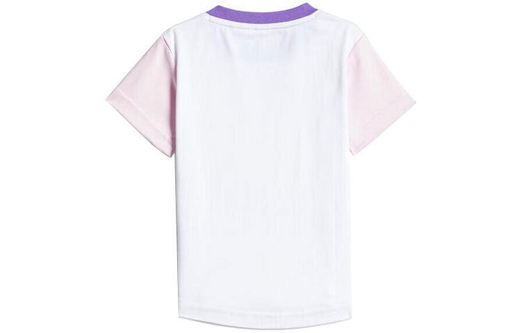 (GS) adidas Training T-Shirt Set 'White Black Purple' HD7545
