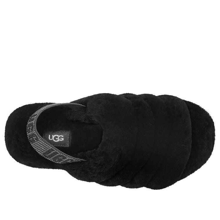 (WMNS) UGG Fluff Yeah Bling Slipper 'Black' 1116071-BLK