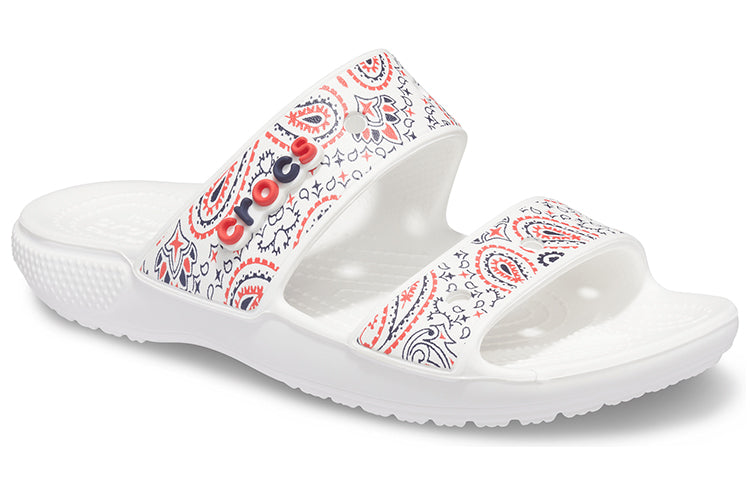 Crocs Classic Non-Slip Wear-Resistant Sports Slippers Unisex White 207350-94S