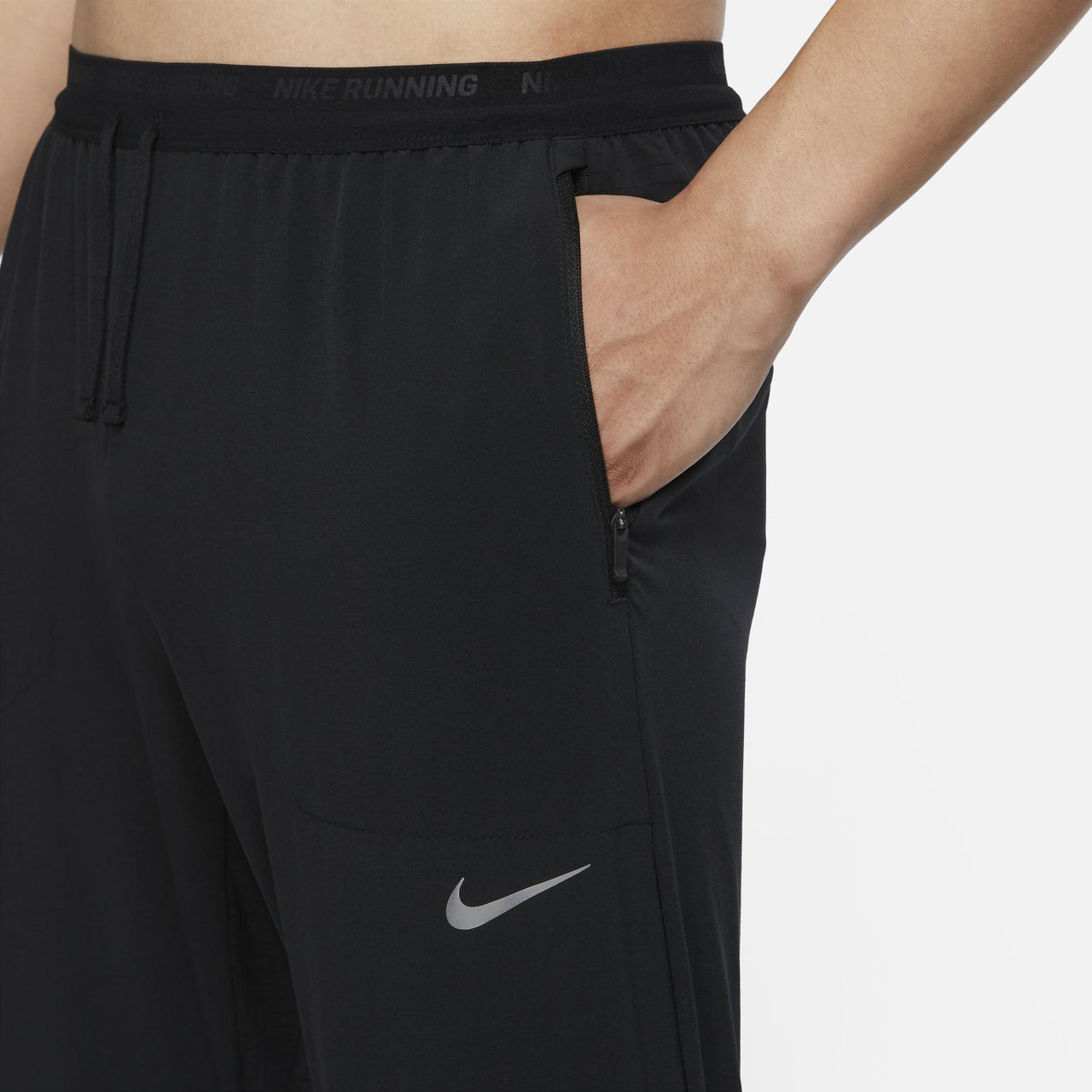 Men's Nike Casual Micro Mark Printing Straight Solid Color Reflective Sports Pants/Trousers/Joggers Autumn Black DQ4746-010