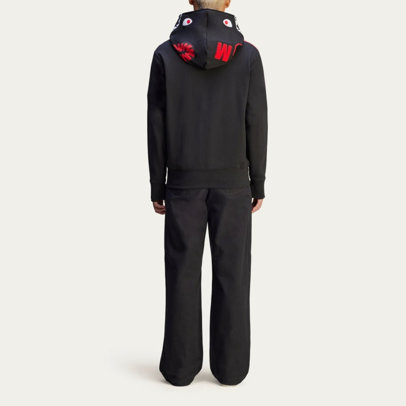 adidas x BAPE SSTR Pack Jacket Asia Sizing 'Black Red' JN7119