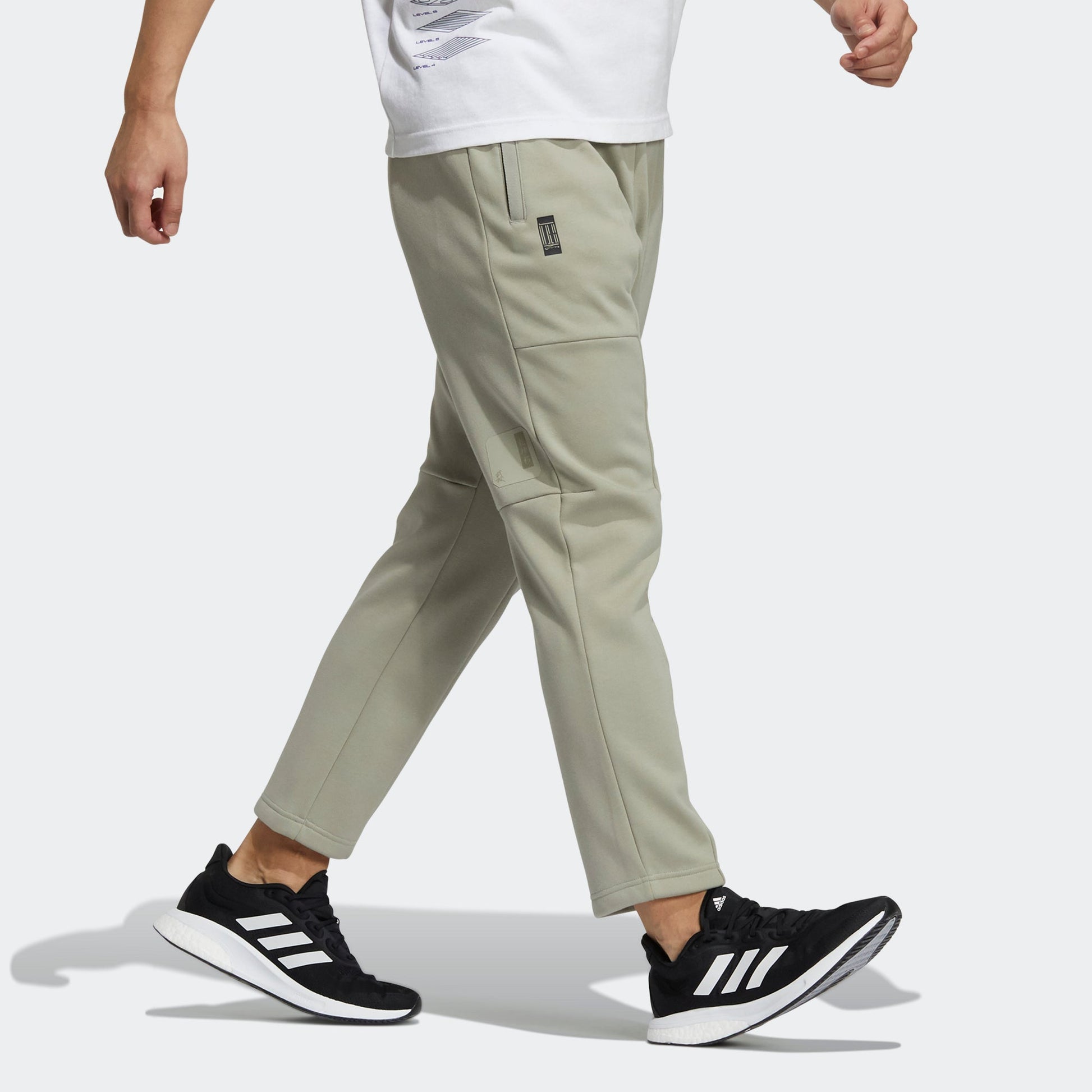 Men's adidas Wj Kn Warm Pnt Martial Arts Series Knit Straight Sports Pants/Trousers/Joggers Khaki H39282