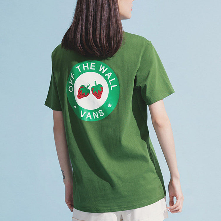 (WMNS) Vans Embroidery Round-neck Green VN0A4URUZQW