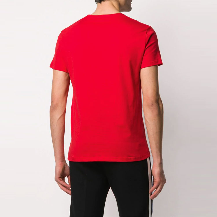 Men's Alexander McQueen Skeleton Printing Short Sleeve Red 611010-QOZB4-0905