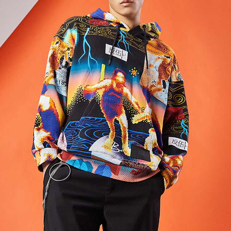 Li-Ning Paris fashion week FW20 Series Loose Pullover Hoodie 'Multi-Color' AWDQ633-1