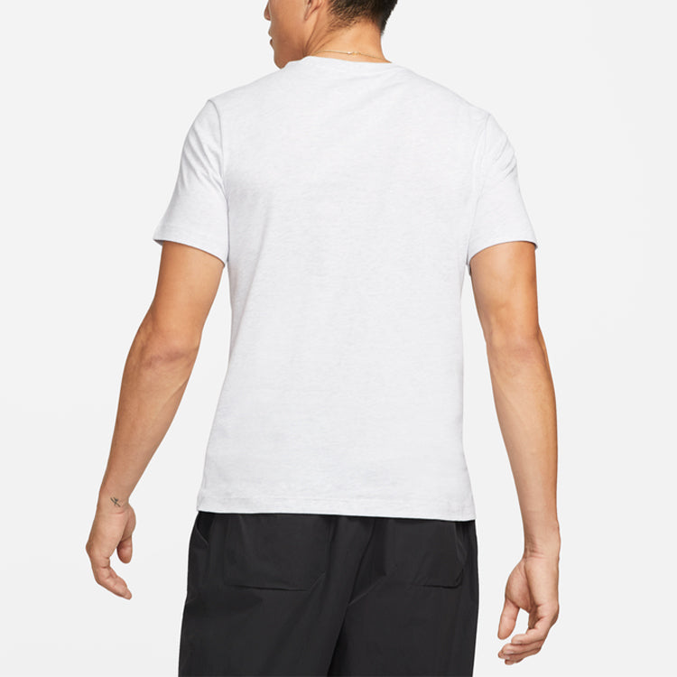 Men's Nike Solid Color Round Neck Pullover Short Sleeve Birch Color T-Shirt DM2387-051