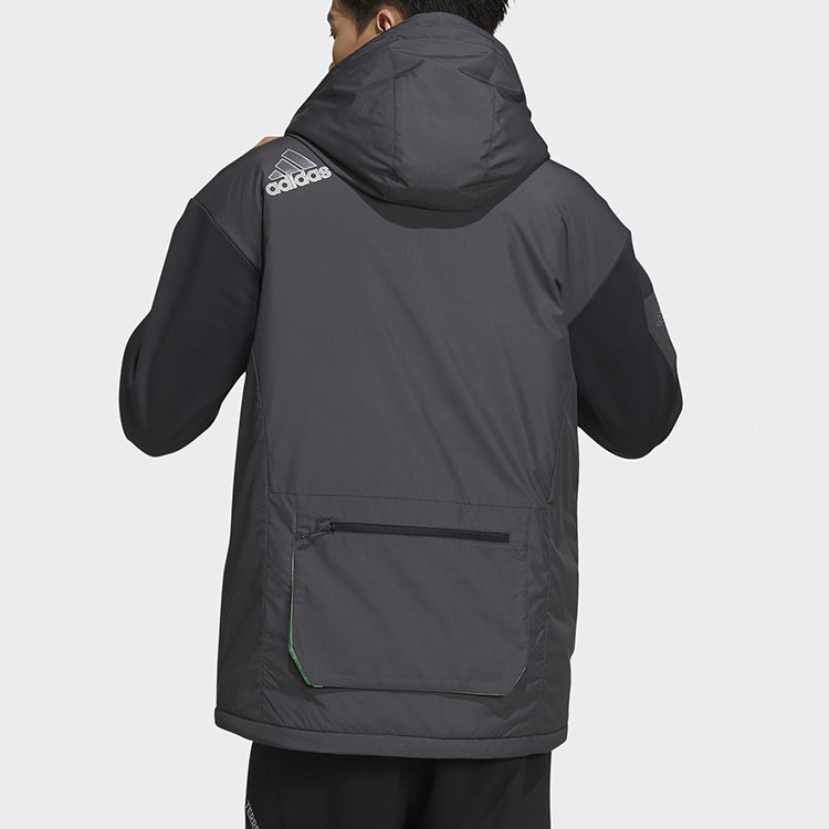 adidas Urban Pad Jkt Outdoor Sport Reflective Jacket Men Black GV3518