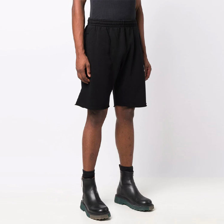 Off-White FW21 Retro Logo Sports Shorts Slim Fit Version Black OMCI006F21FLE0031001