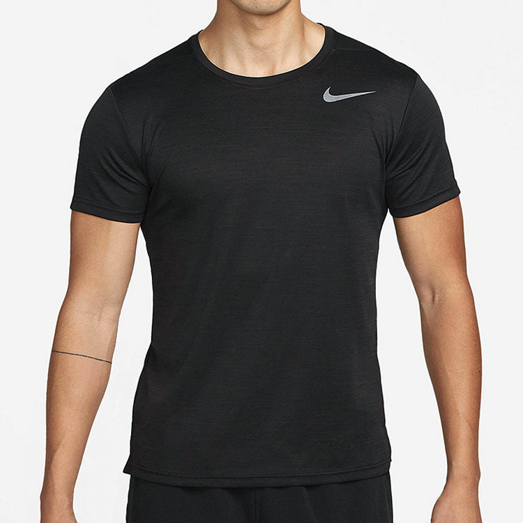 Men's Nike Running Training Quick Dry Sports Round Neck Short Sleeve Black T-Shirt DB4230-010