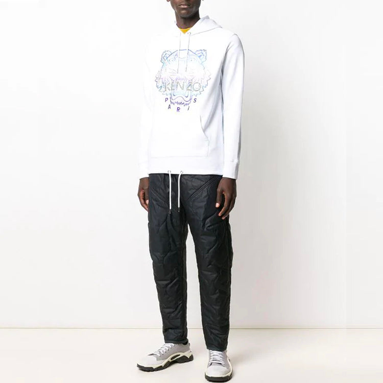 Men's KENZO TIGER Pattern Embroidered Printing White F965SW4444X7-01