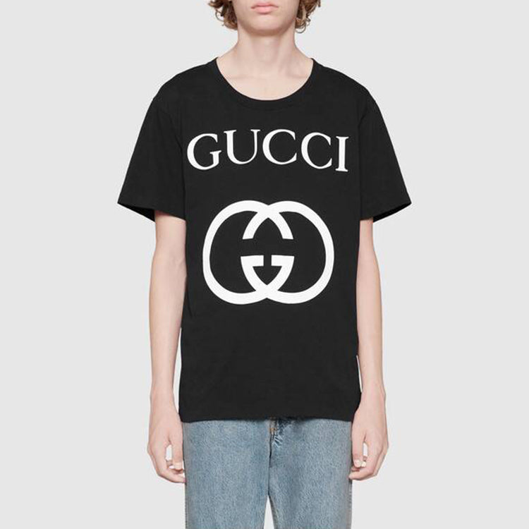 Gucci OFF-WHITE Cotton Oversize With Interlocking G Black 493117-X3Q35-1289
