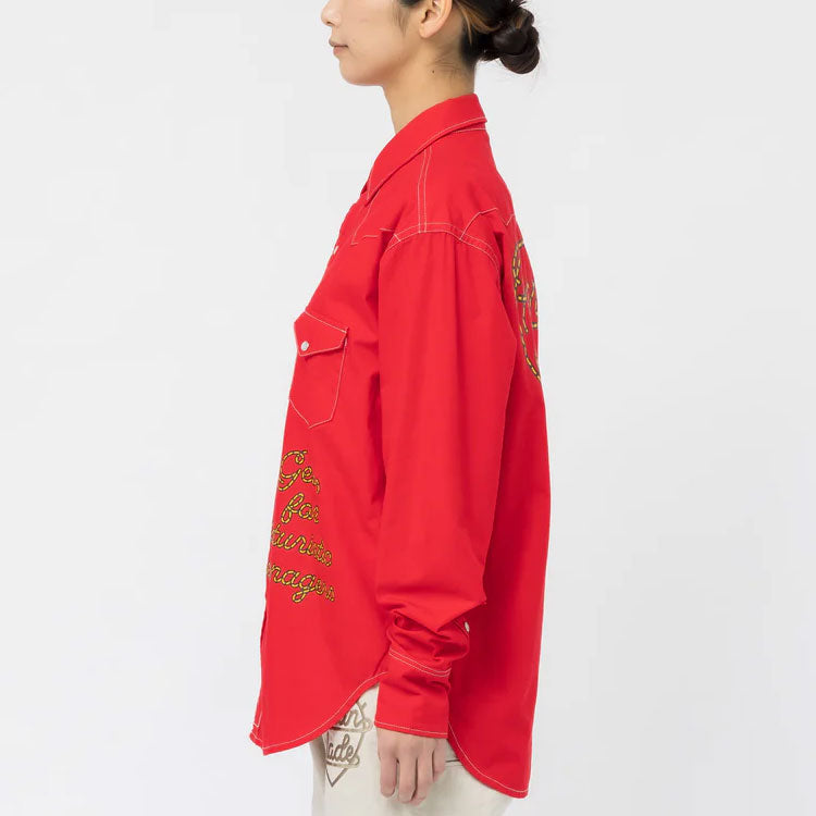HUMAN MADE Western Shirt 'Red' HM25SH008