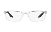 PRADA Metal Irregular Shape Eyeglass Frames Men's Transparent
