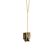 CELINE Nevelson Project Necklace Vermeil And Oak Wood