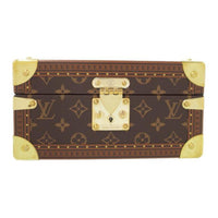 LOUIS VUITTON Leather Storage Boxes Unisex Brown/Blue