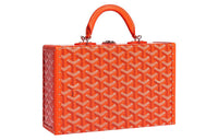 GOYARD Grand Hôtel Canvas With Leather Box Bag Handbags Women's Orange