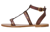 CELINE Taillat Strap Sandals Women's Dark Brown