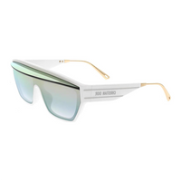 DIOR Acetate Metal Irregular Shape Sunglasses Women's Gray