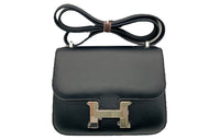 HERMES Constance Leather KangKang Shoulder Bag Crossbody Bag Mini Women's Black