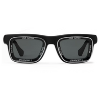 LOUIS VUITTON Nylon Rubber Plastic Rectangular Sunglasses Men's Black