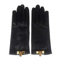 HERMES Lambskin Gloves Women's Black