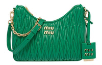 MIU MIU Soft Sheep Leather Crossbody Bag, Shoulder Bag Women's Green