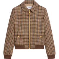CELINE Chelsea Blouson Jacket In Check Wool