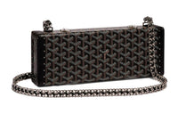 GOYARD Saint-Honoré Canvas With Leather Chain Shoulder Bag Crossbody Bag Regular Women's Black/Gold/White