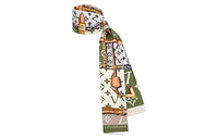 LOUIS VUITTON Silk Scarves Women's Army Green