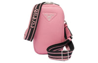 PRADA Leather Shoulder Bag Crossbody Bag Mini Women's Petal Pink